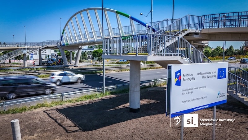 Salı günü Szczecin'deki Struga Caddesi üzerindeki yaya köprüsü açılacak