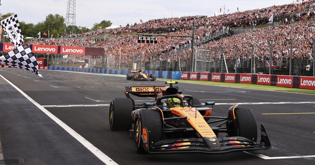Formule 1. Winnaar in Hongarije, Norris bezorgt McLaren 200e GP-overwinning voor Piastri