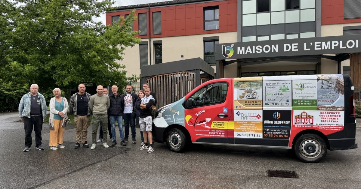Louhans. Een minibus, sponsors en een gebied in beweging.