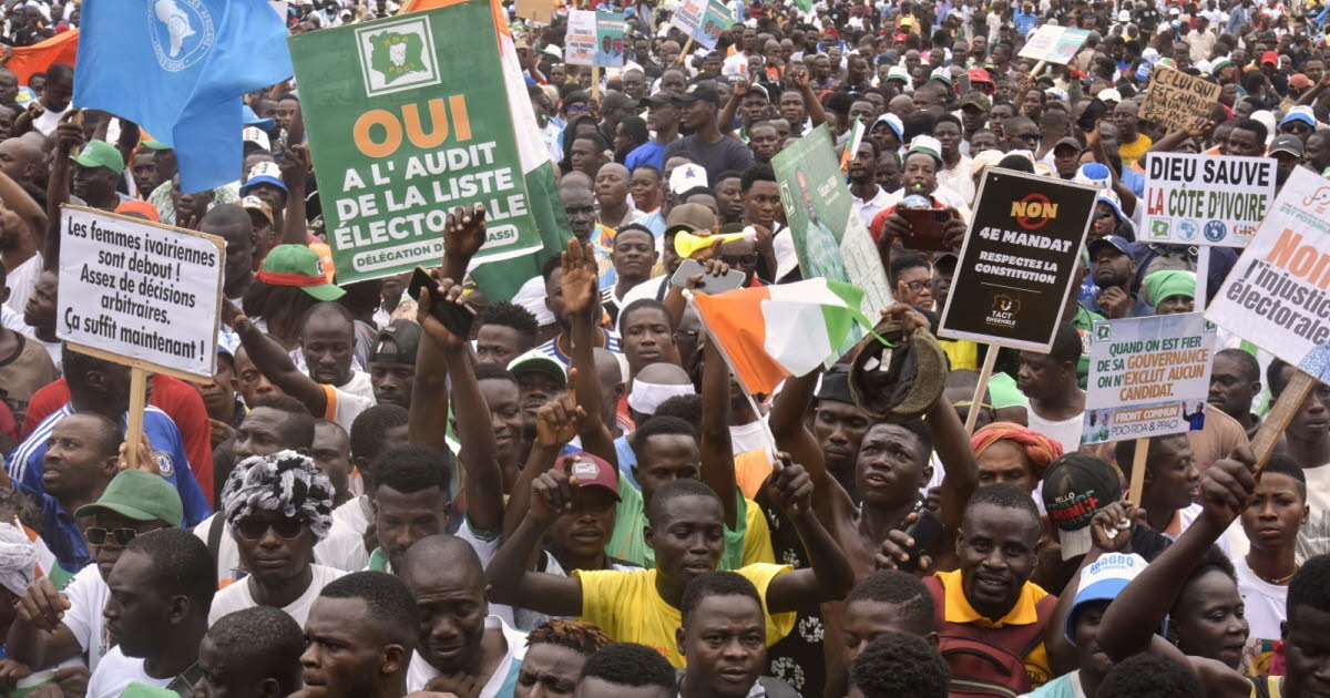 Costa d'Avorio. "È un avvertimento": l'opposizione scende in piazza contro il quarto mandato di Ouattara