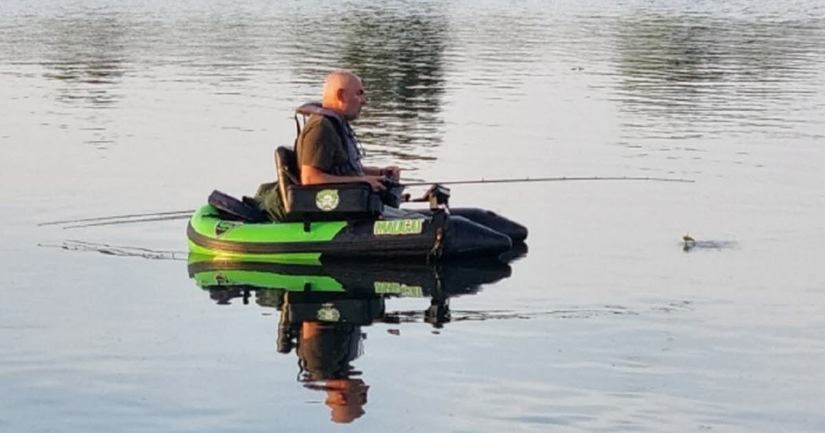 Fishing. Fishing for predatory fish in a float tube: a unique experience