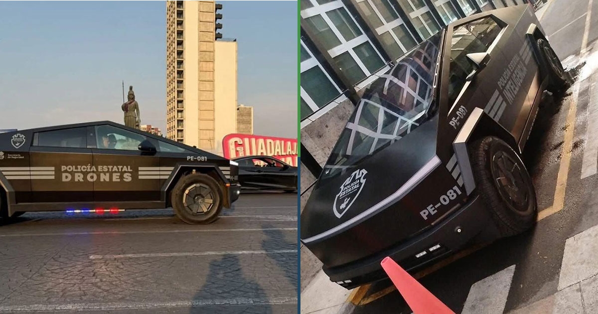 La police de Jalisco a écrasé son premier Cybertruck en essayant de le garer en marche arrière