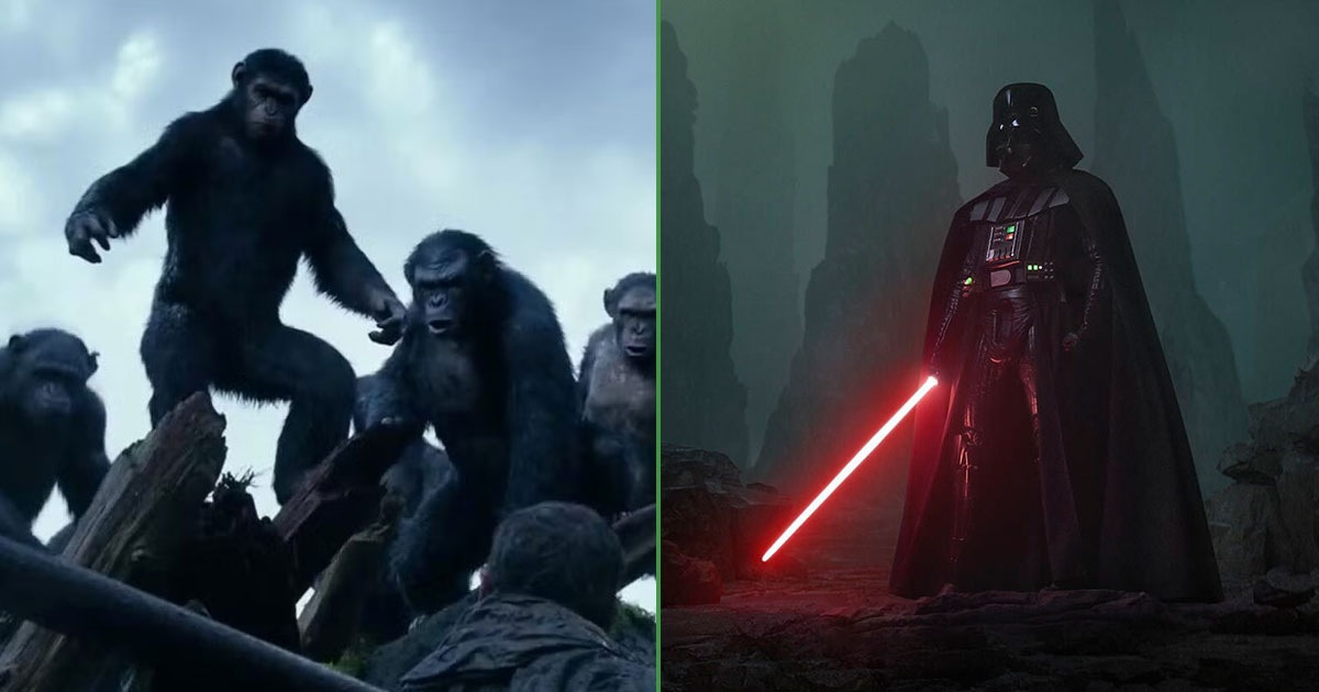 Yeni bir internet yarışmasında, 100 gorilin Darth Vader'la dövüşmesi durumunda ne olacağı tahmin ediliyor.