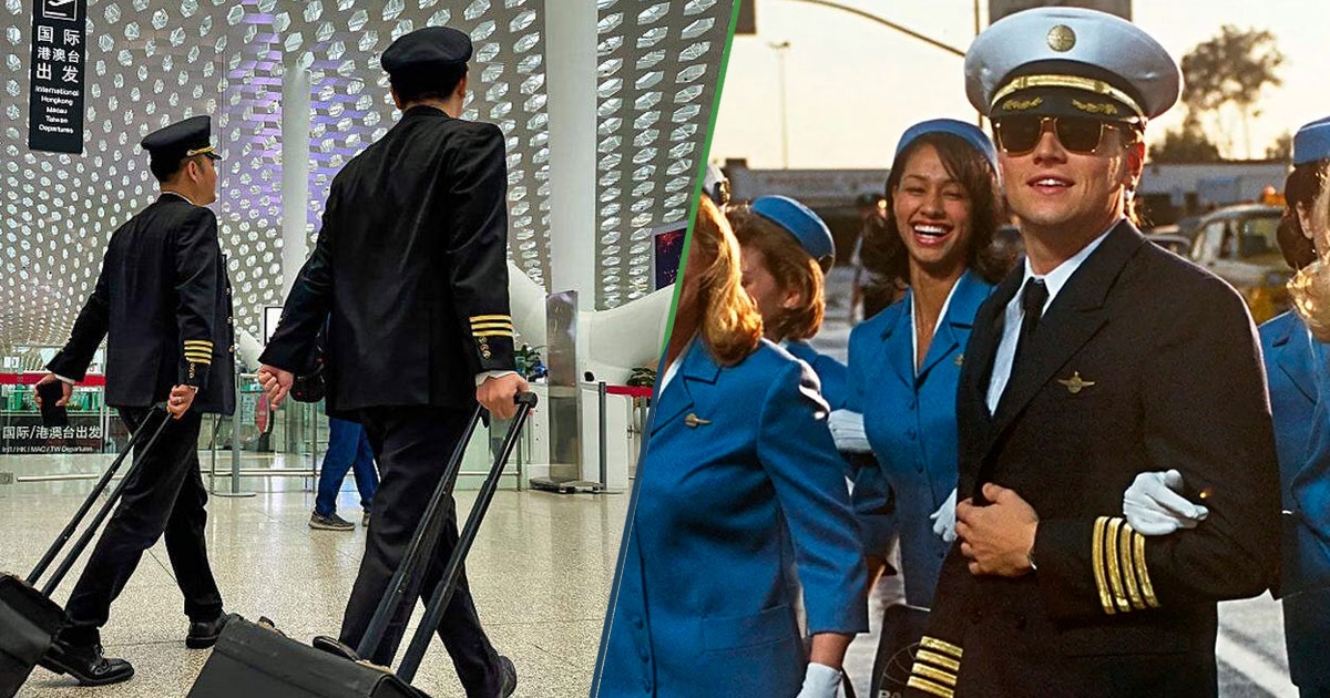 Like in the movie: man pretends to be a flight attendant to travel for free