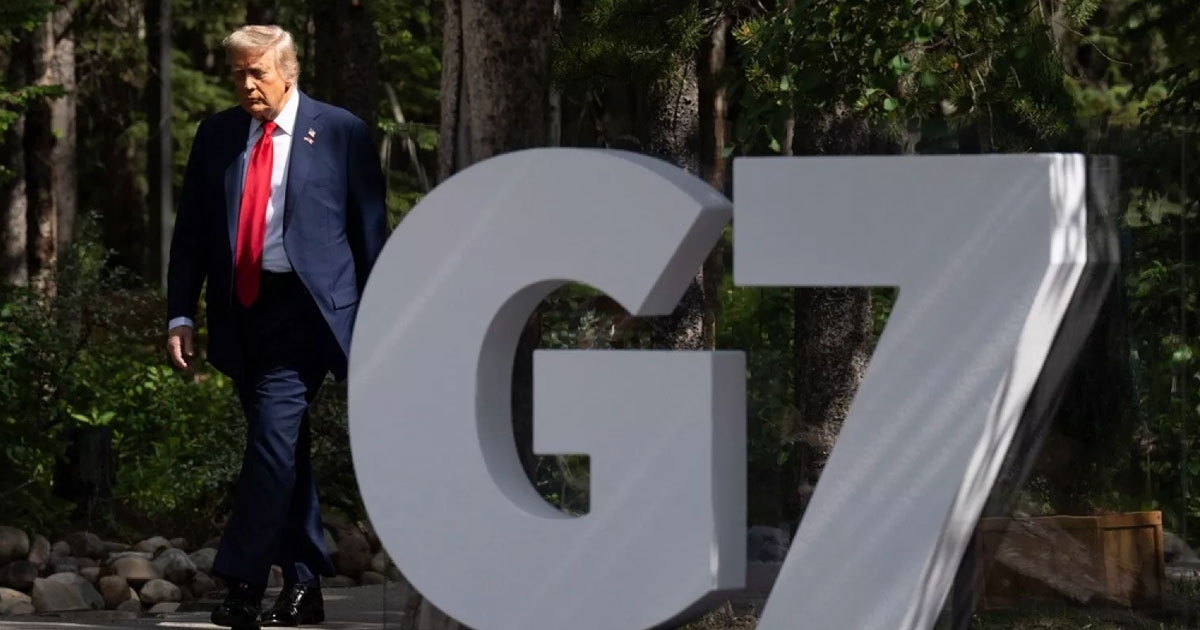 Donald Trump leaves the G7 after learning that the "G" did not stand for "Gringos"