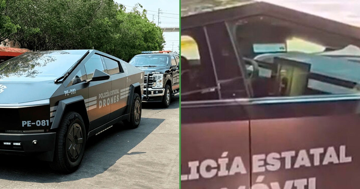Así te quería agarrar: captan a policía de Jalisco viendo Netflix en una patrulla Cybertruck