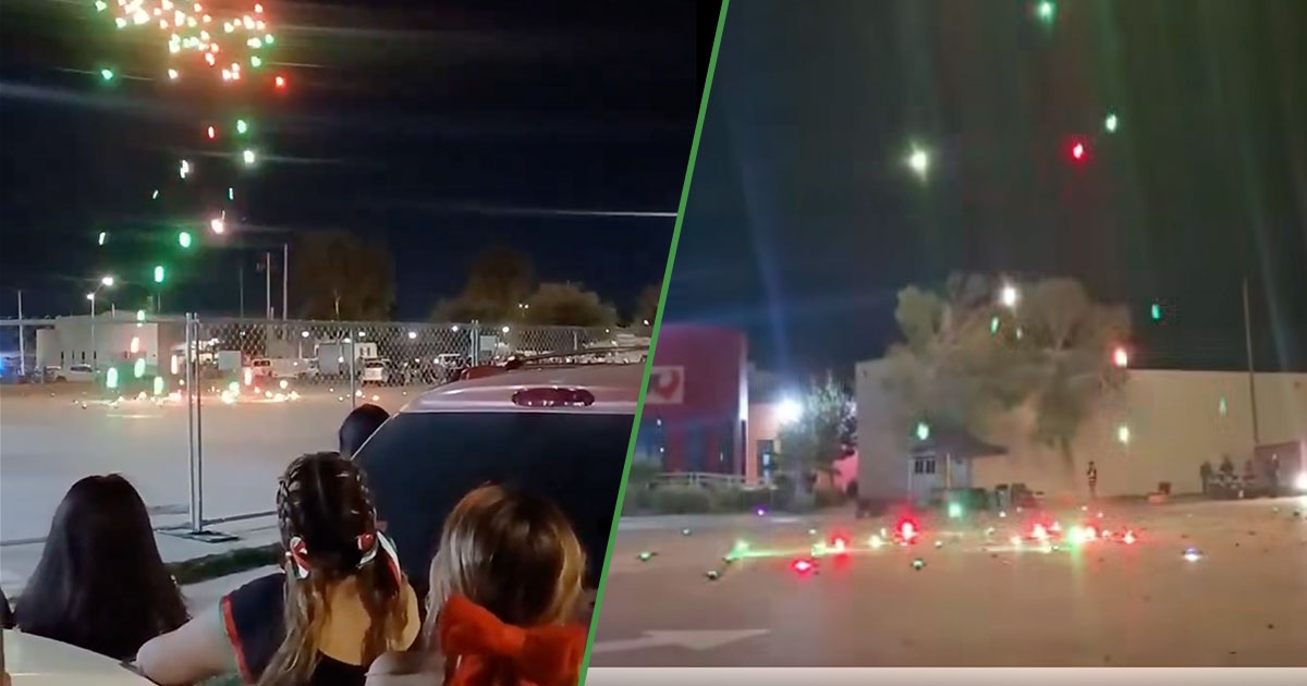 En Piedras Negras quisieron hacer el Grito con drones y se terminaron estrellando todos