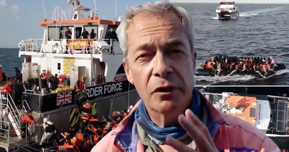 Nigel Farage perde a cabeça ao ver barcos de imigrantes chegando ao Reino Unido - 'não nas nossas ruas!'