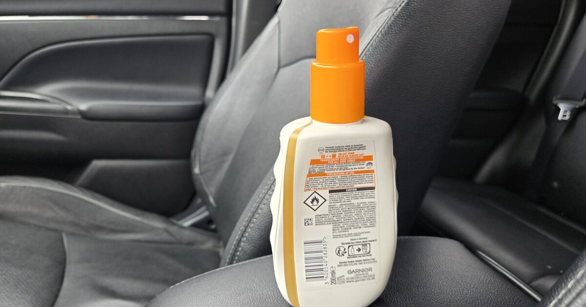 Drivers urged to remove bottles of sun cream from cars before Tuesday