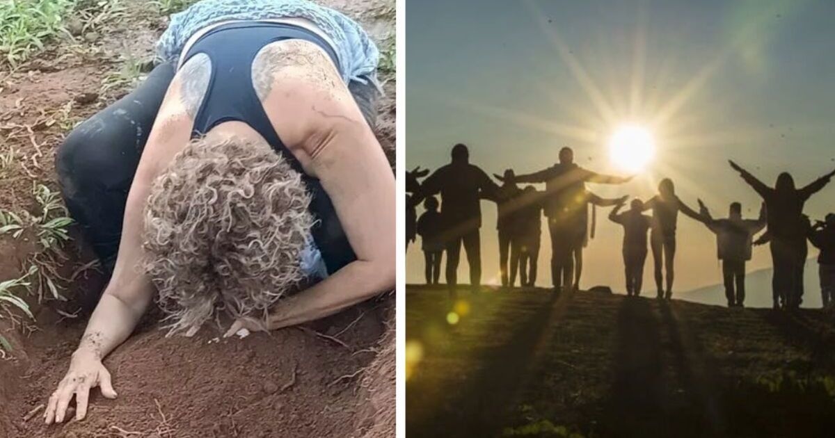 The spiritual retreat seeing people 'buried alive' for up to 7 minutes
