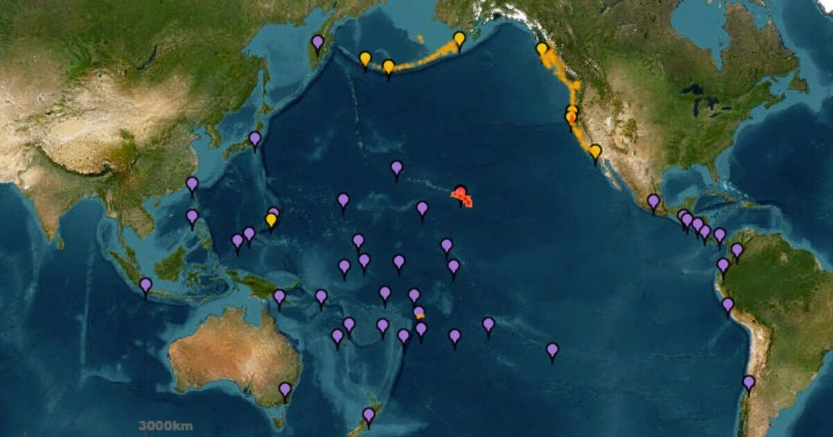 Les vagues du tsunami cartographiées : le Japon, les États-Unis et la Chine se préparent à être touchés après un tremblement de terre de magnitude 8,8 au large de la Russie