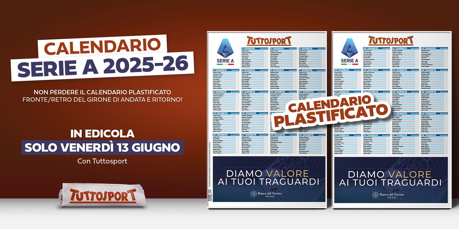 <p>Serie A 2025-26'nın lamine takvimi Cuma günü Tuttosport'ta gazete bayilerinde</p>