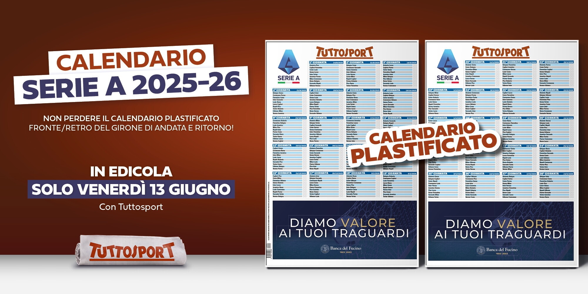 <p>Serie A 2025-26'nın lamine takvimi Cuma günü Tuttosport'ta gazete bayilerinde</p>