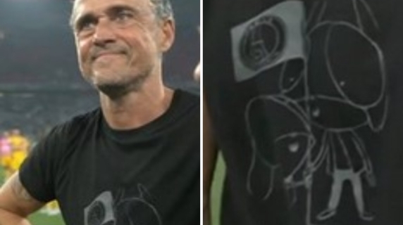 O significado do desenho da camiseta usada por Luis Enrique na final