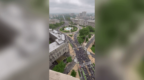 Thousands Against Trump in Philadelphia: Images of the Crowd from Above