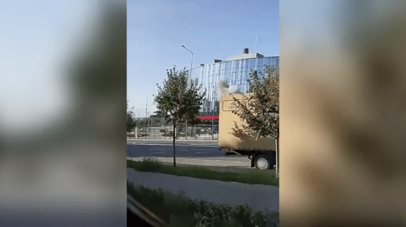 Drone hits sports hall in Belgorod, Russia