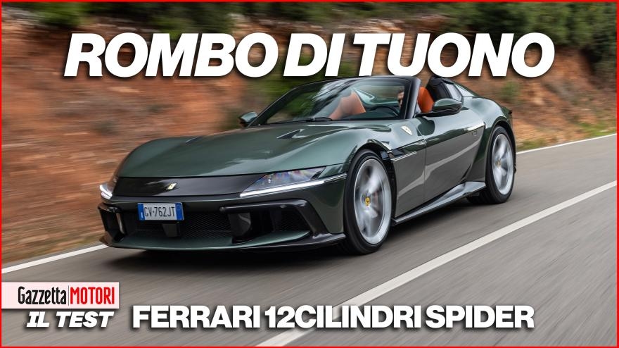 Ferrari 12-cilinder Spider: 830 pk, 9.500 tpm. Donderslag in de open lucht