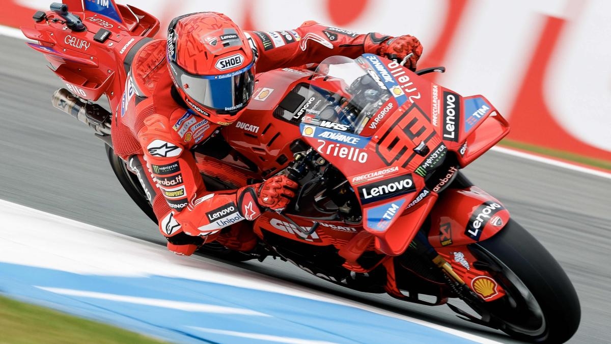 MotoGP, Marquez è il più veloce nelle nelle FP1 ad Assen. Bagnaia è 4°
