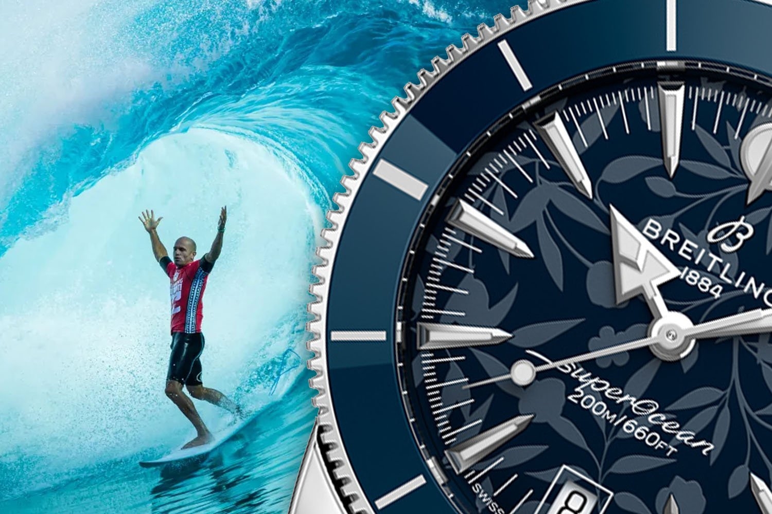 GOAT Kelly Slater erhält eine weitere Auszeichnung: Seine ganz persönliche Breitling-Uhr