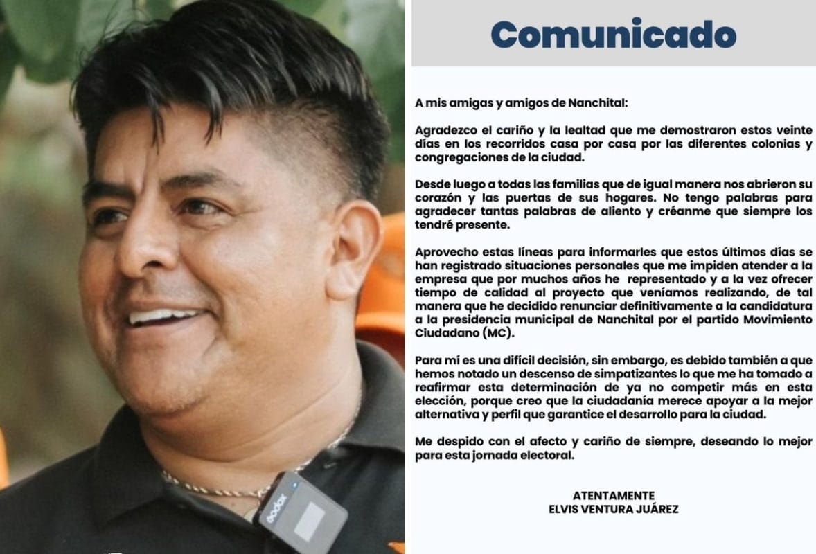¡Tiembla la política en Nanchita! Renuncia candidato de MC Elvis Ventura tras amenazas e investigación de fiscalía