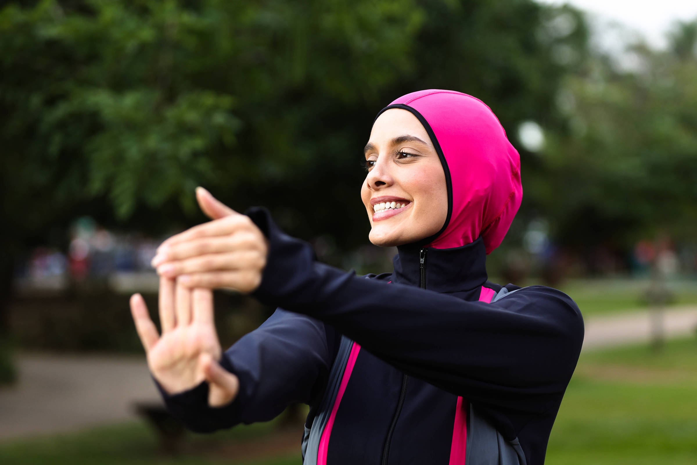Moslimvrouwen creëren alternatieven voor de strakke, cropped kleding van de traditionele fitnessmode