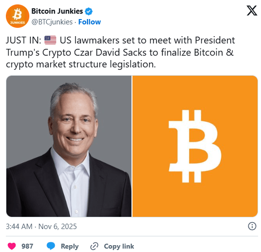 Réglementation des cryptomonnaies 2025 : David Sacks, nommé par Trump, initie une réforme historique aux États-Unis