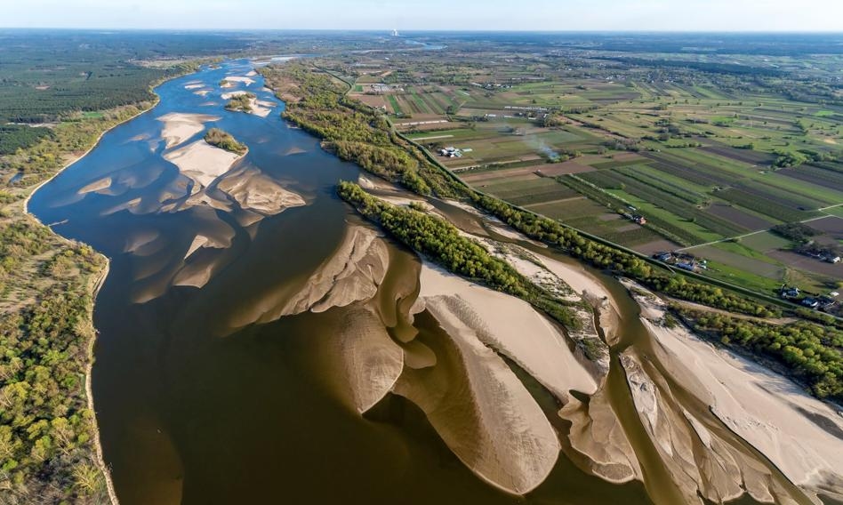 Der Wasserstand in Flüssen sinkt. In der Weichsel sank er von 15 auf 13 cm