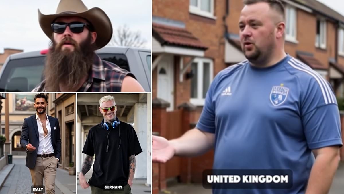 Revealed: What the most stereotypical MEN around the world look like, according to AI - so, do you think they're accurate?