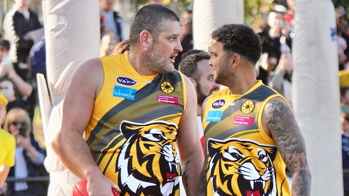 Brendan Fevola lidera o time de futebol em dificuldades para a vitória, mas foi uma má notícia para o cantor Guy Sebastian