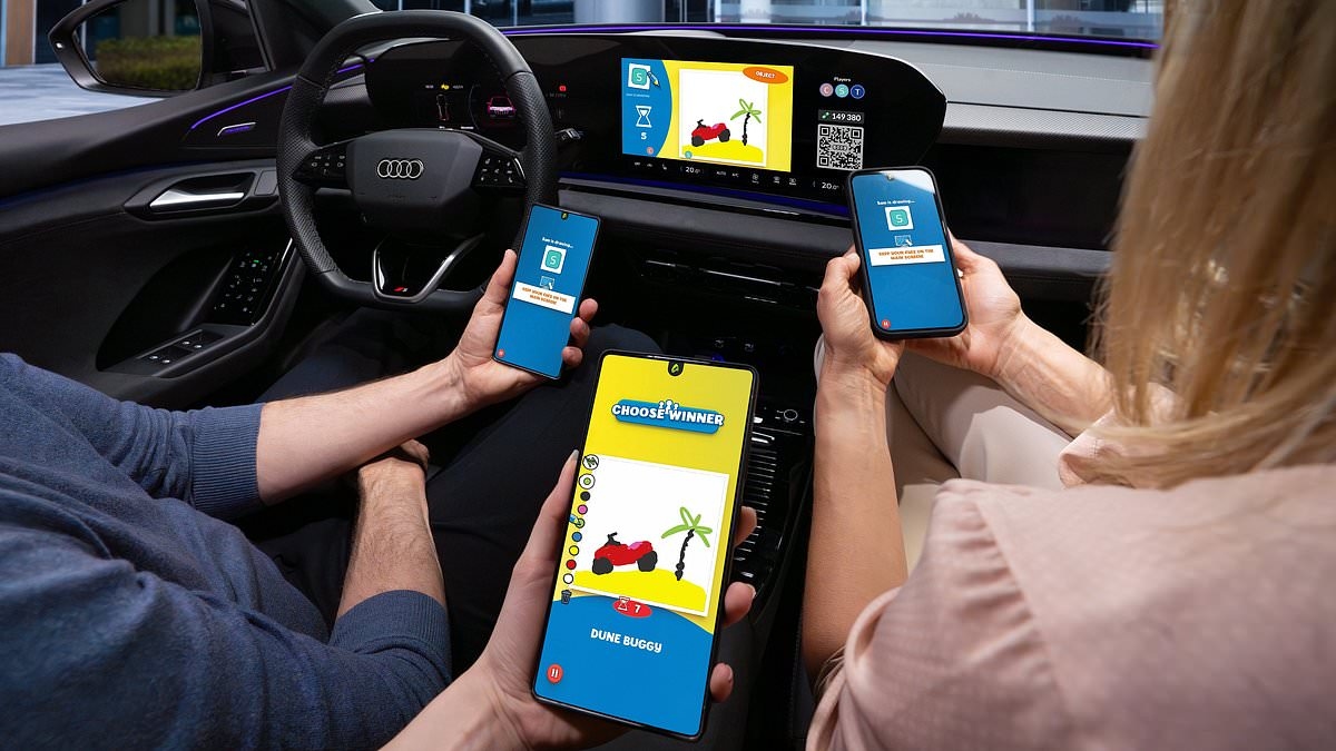 Ahora los pasajeros pueden jugar Pictionary en la pantalla del tablero de su Audi, pero ¿es una distracción que los conductores no necesitan?
