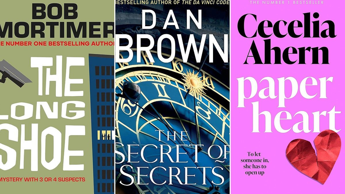 Dan Brown's back; this month's popular fiction:  PAPER HEART by Cecelia Ahern, THE LONG SHOE by Bob Mortimer, THE SECRET OF SECRETS by Dan Brown