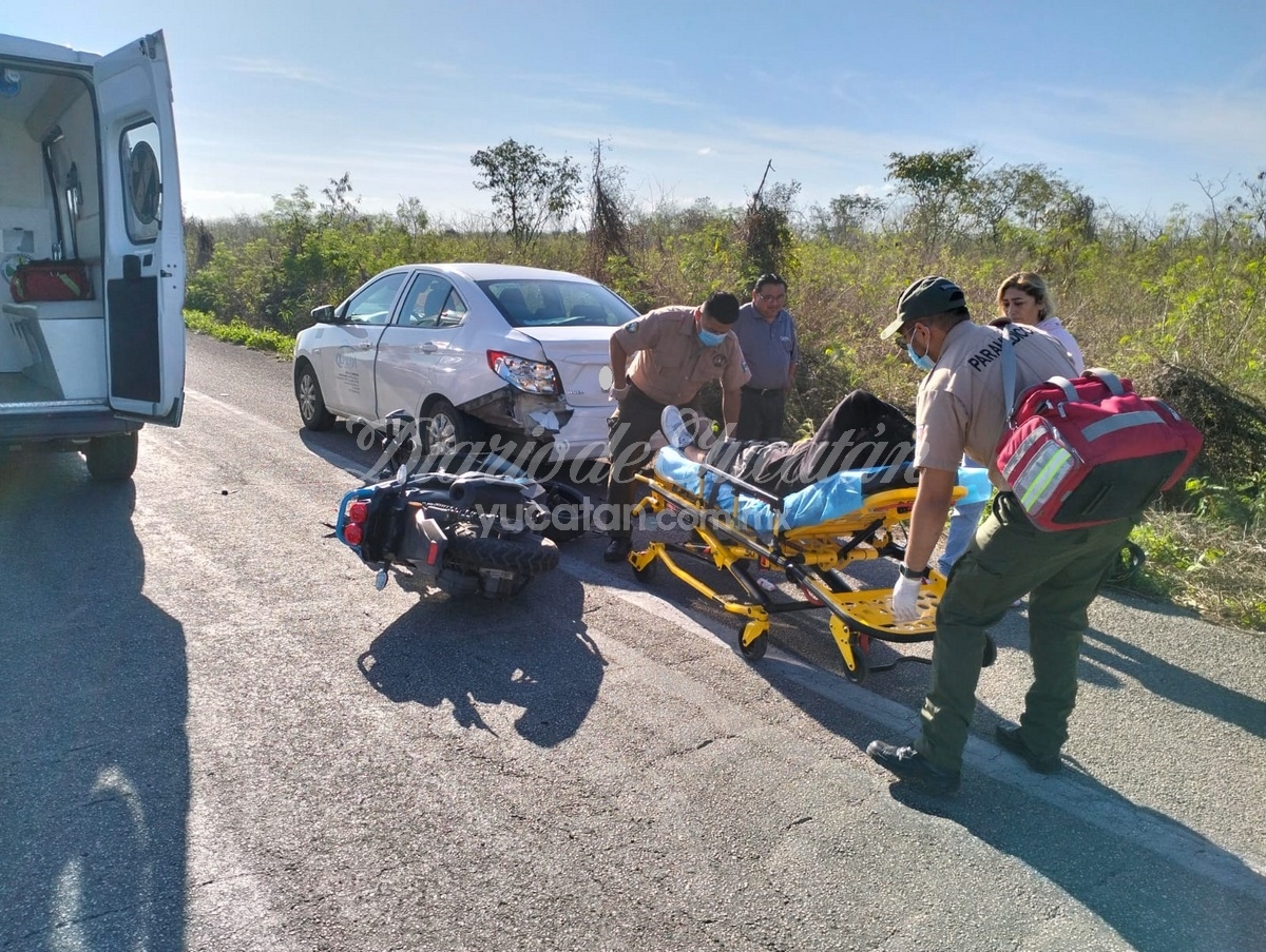 Un motocycliste blessé dans un accident sur l'autoroute Mérida-Motul