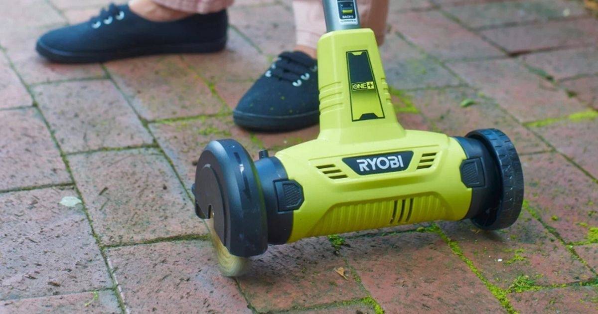 Ryobi's cordless patio cleaner 'makes light work' of weeds and moss 'in seconds'