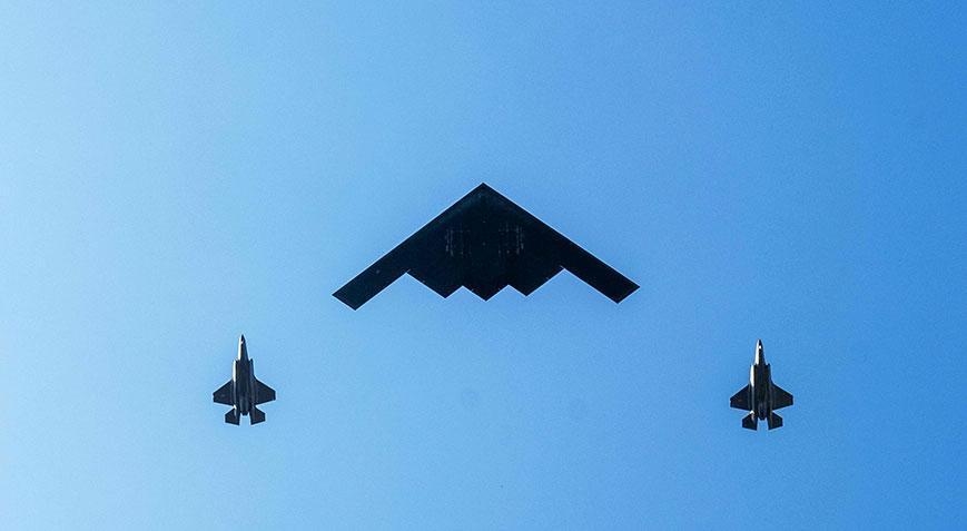Planes bombing Iran were flown over the White House