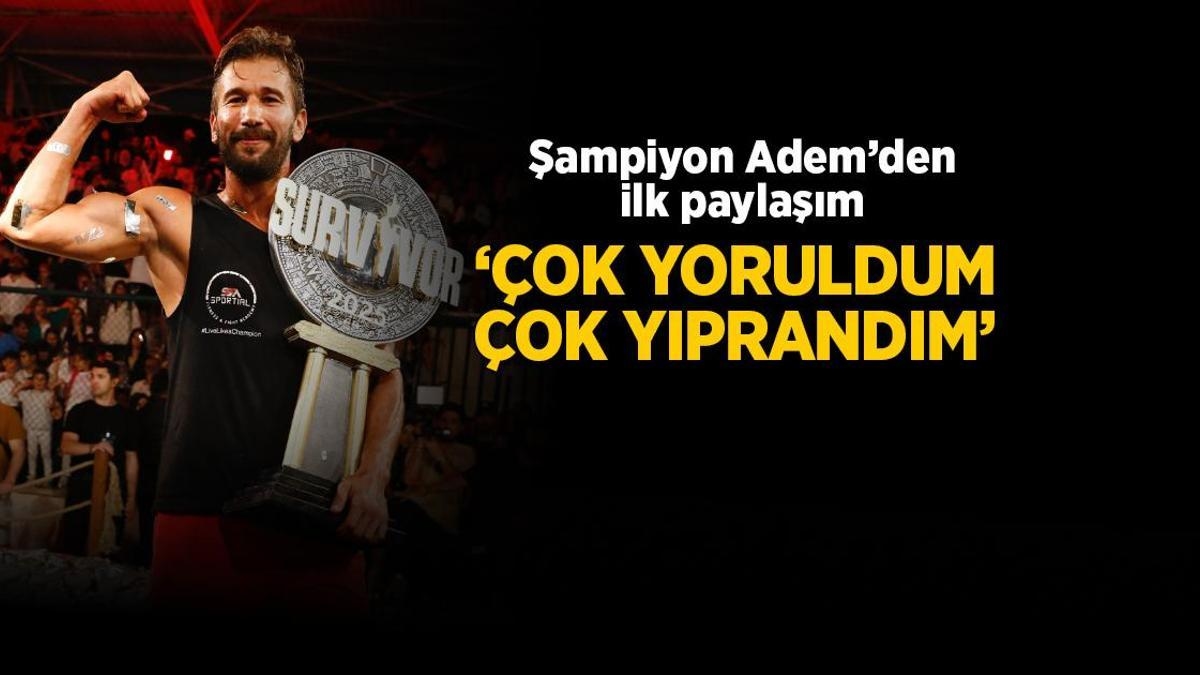 Premier message d'Adem Kılıççı, champion de Survivor 2025 ! « Je suis tellement fatigué, tellement épuisé… »