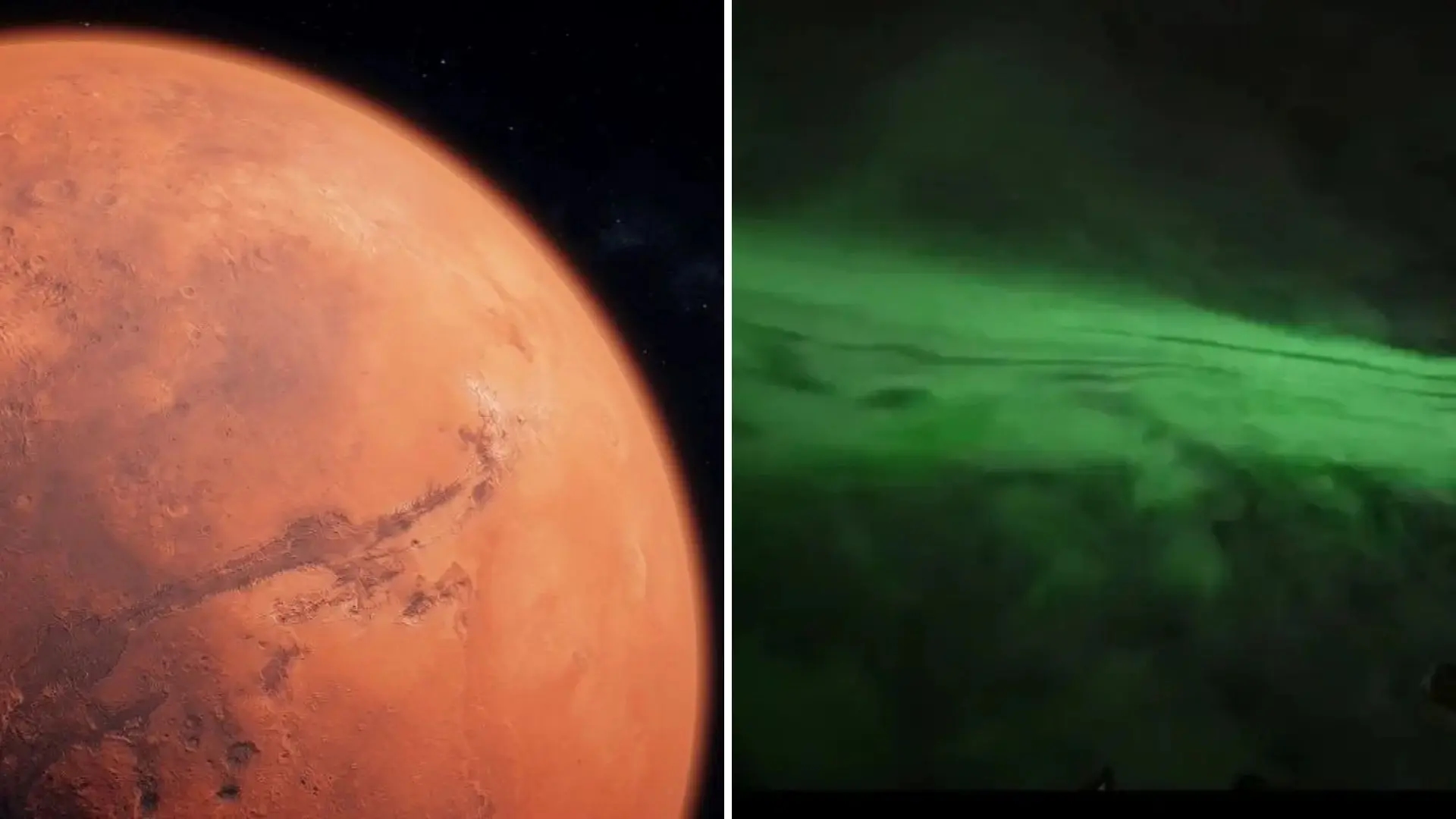 NASA fängt zum ersten Mal Polarlichter von der Marsoberfläche ein: Dies ist dieses mysteriöse grüne Leuchten