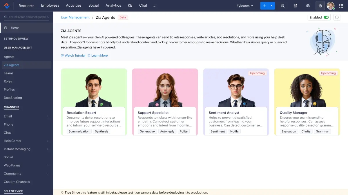 Zoho lança sua própria linguagem de IA para empresas de todos os tamanhos com recursos gratuitos