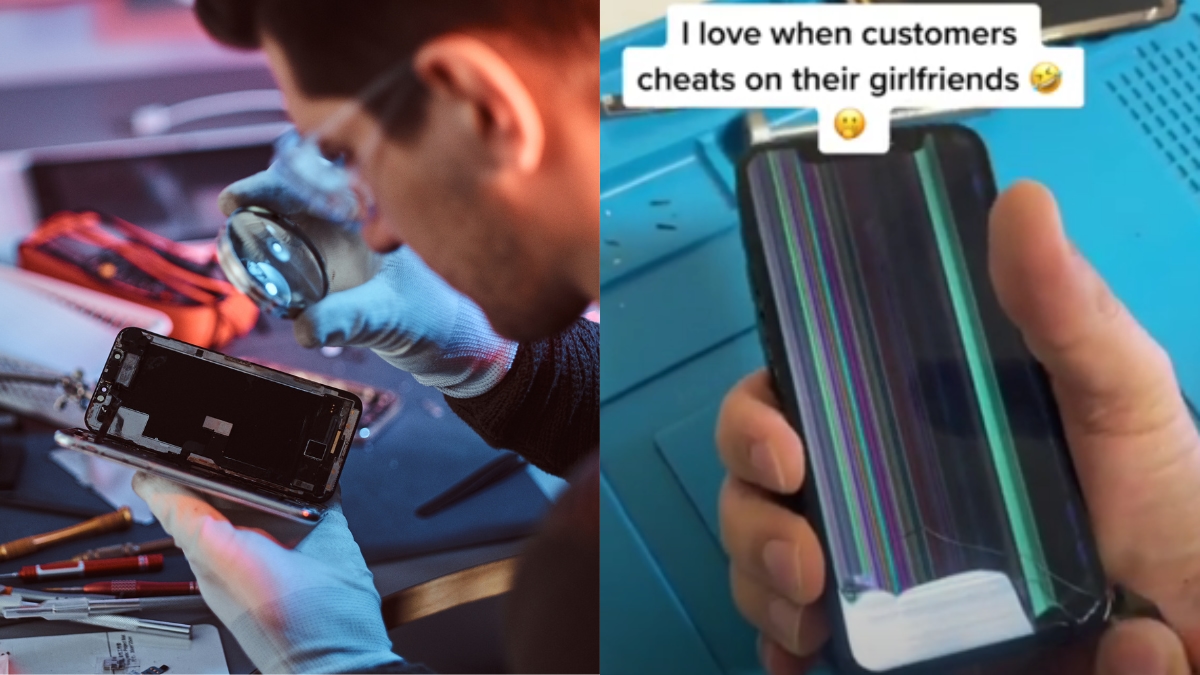 Um técnico de telefonia celular ficou chocado com uma carta de um cliente que encontrou dentro da caixa: "Por favor, não conserte meu celular, minha esposa vai me matar."