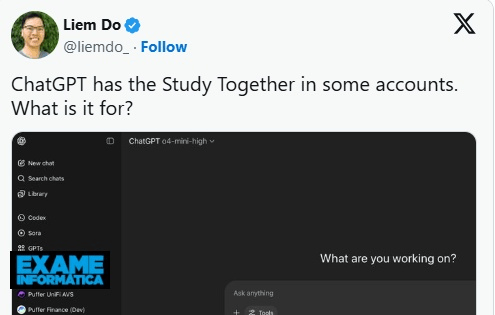 Nova funcionalidade para “Estudar Juntos” aparece no ChatGPT