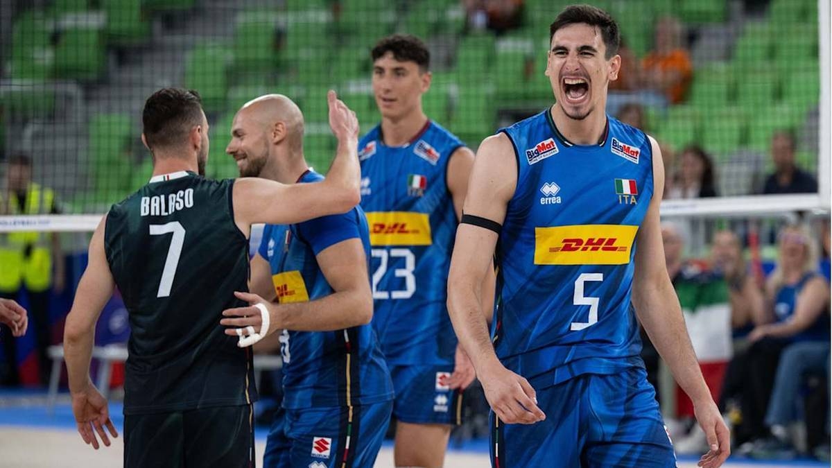 Italy vs. Slovenia live. Live coverage and online results for the Volleyball Nations League.
