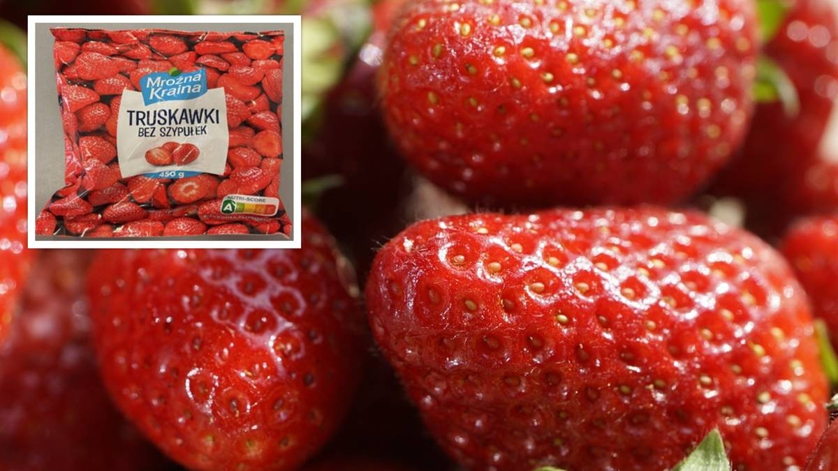 Bactérias perigosas em morangos congelados. Mensagem GIS urgente