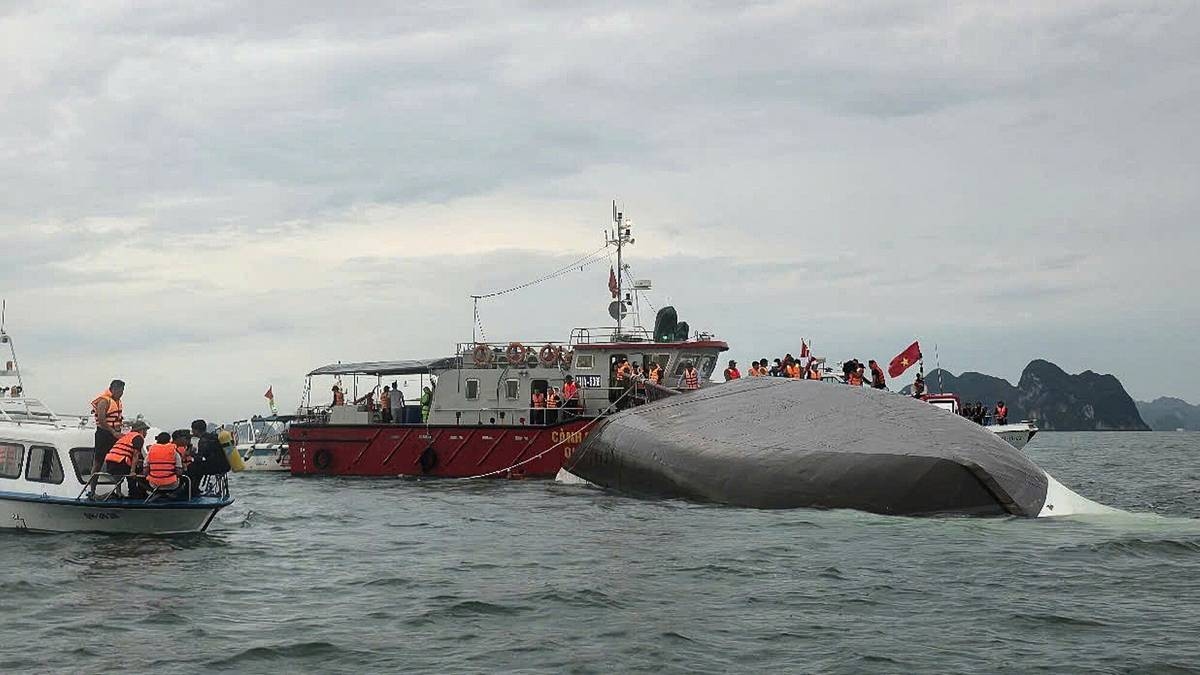 Tragédia turística no Vietnã: navio afundado em Paradise Bay