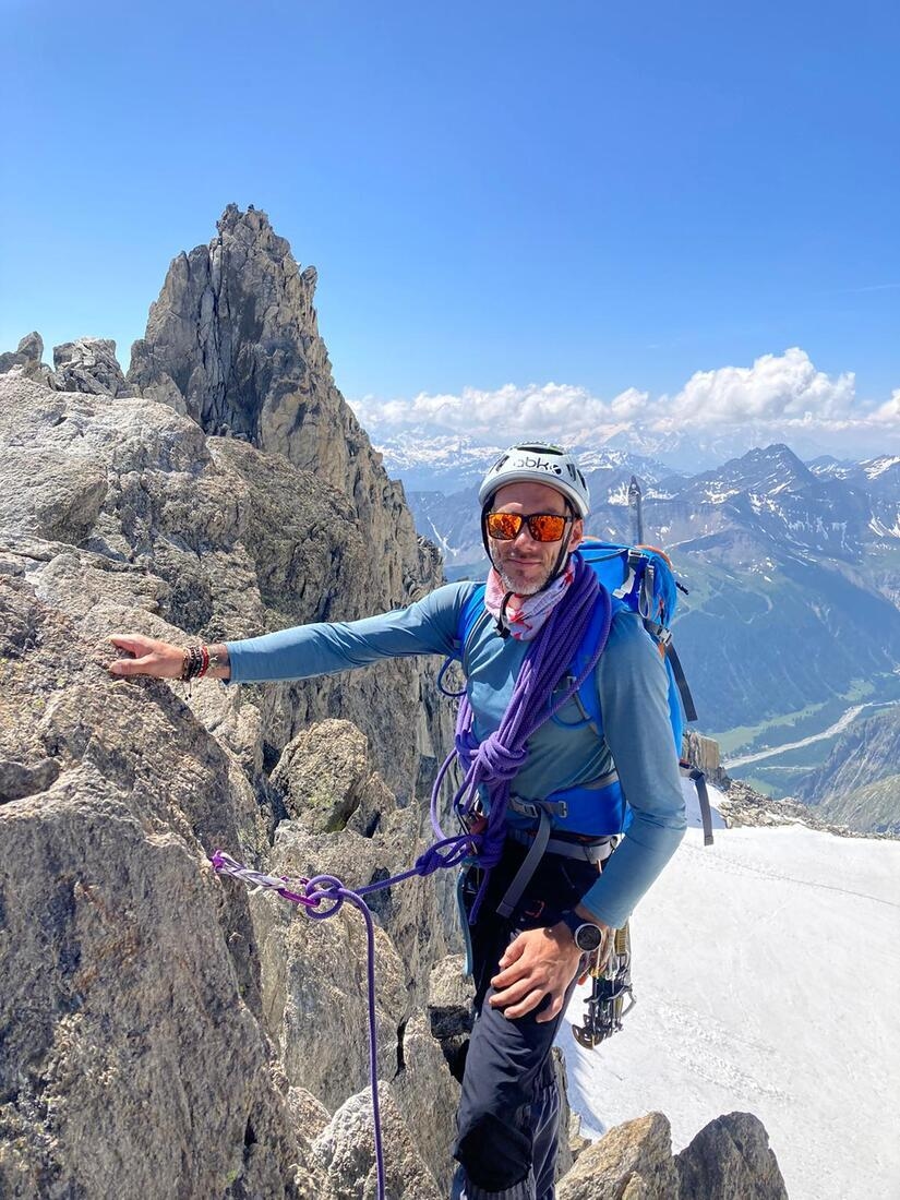 De toppen van het Mont Blanc-massief beklimmen