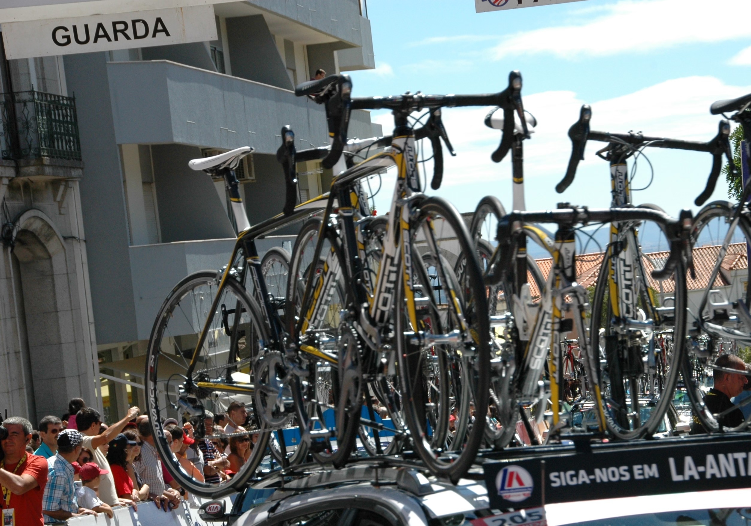 Guarda is de eindstreep van de 6e etappe van de Ronde van Portugal per fiets