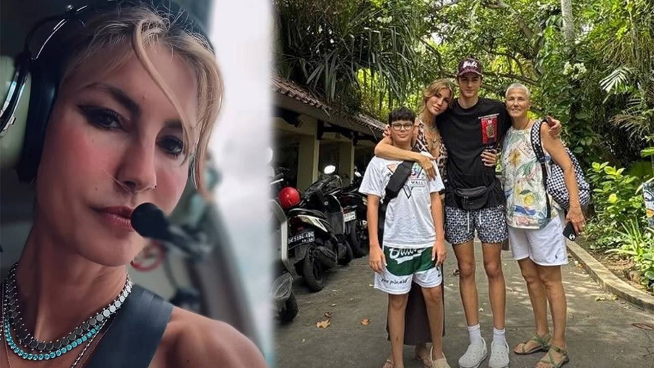 Çağla Şıkel op vakantie op Bali: gedeeld van haar helikoptervlucht