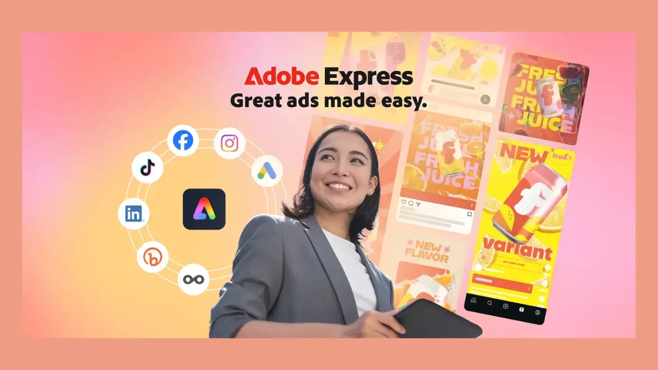 Adobe, Küçük İşletmelerin Daha İyi Reklamları Daha Hızlı Oluşturmasına Yardımcı Olmak İçin Yeni Express Aracını Başlattı
