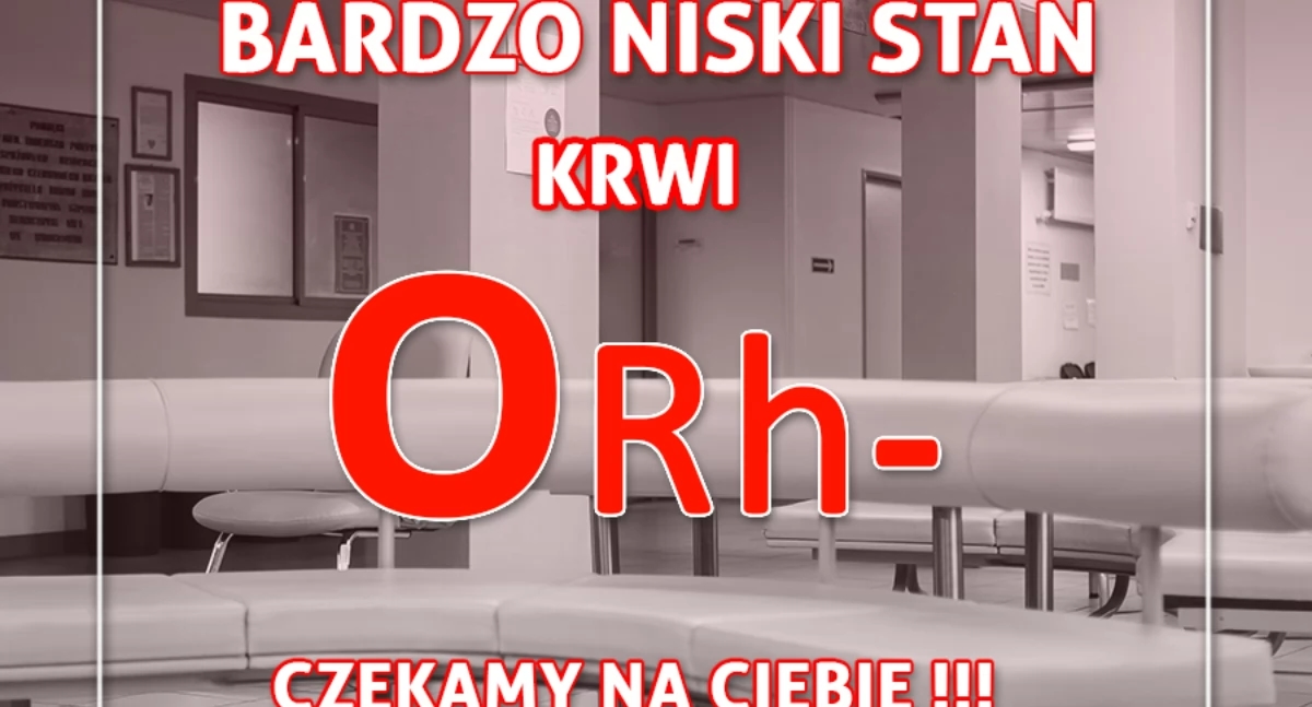 Apelo do RCKiK em Wrocław: Necessidade urgente de sangue do grupo 0!