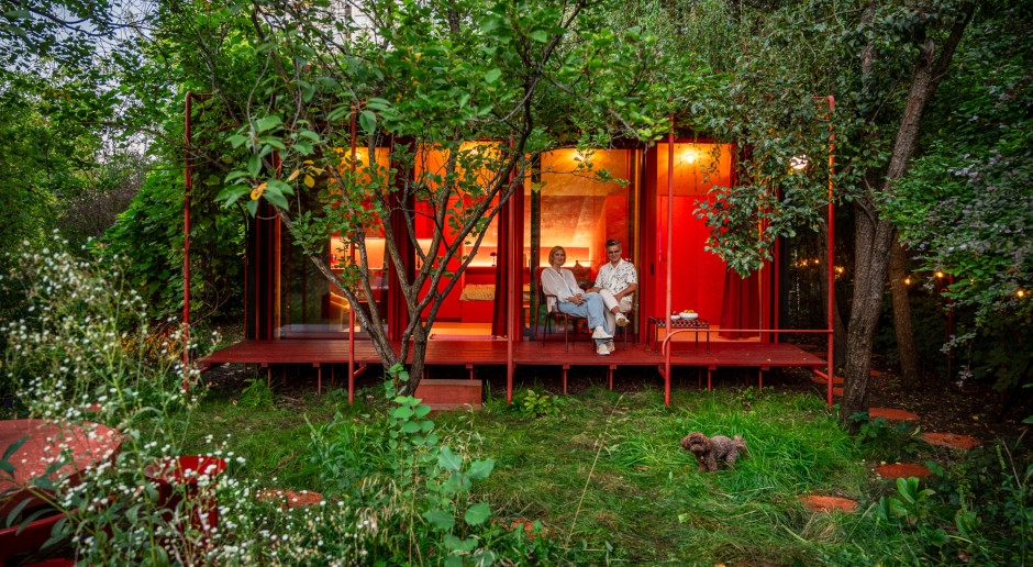 This is the most beautiful allotment house in Poland. The shower looks the most interesting