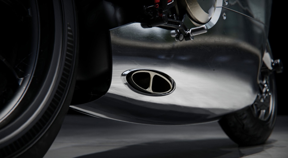 Is dat een spiegelmonster uit de ruimte? Nee, het is een zwaar getunede Ducati 821.