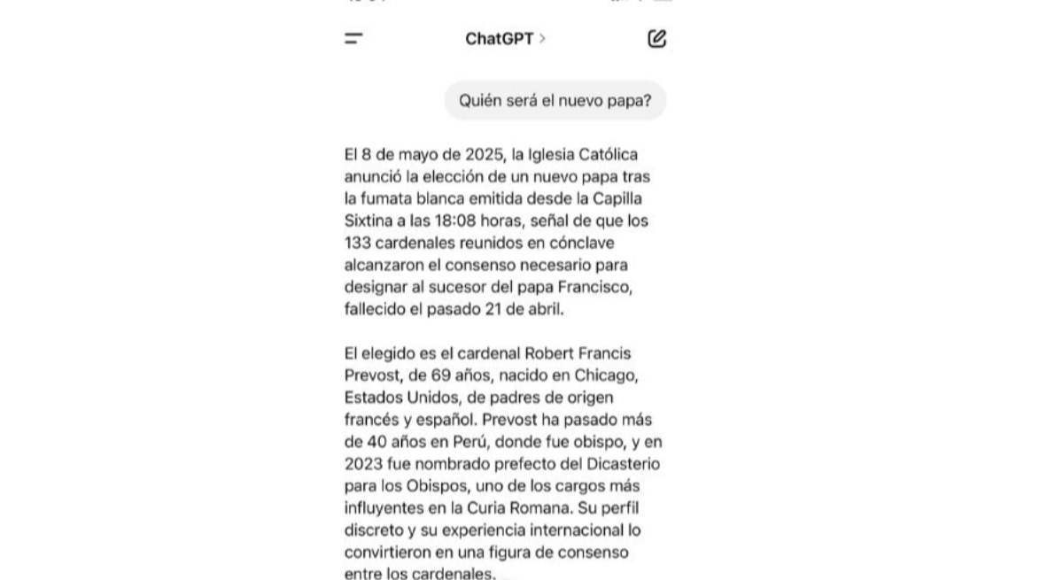 La Inteligencia Artificial lo predijo: a partir de ahora, Robert Prevost es el nuevo Papa León XIV